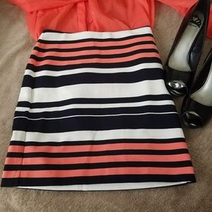 Ann Taylor Stripped Pencil Skirt OOP